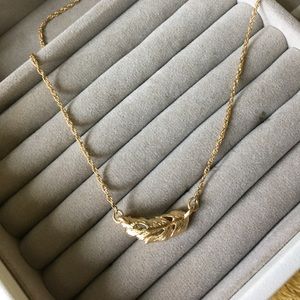 Sculpted Feather Necklace